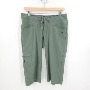 Mountain Hardwear Capri Pants Drawstring Pockets Green Hiking Outdoor